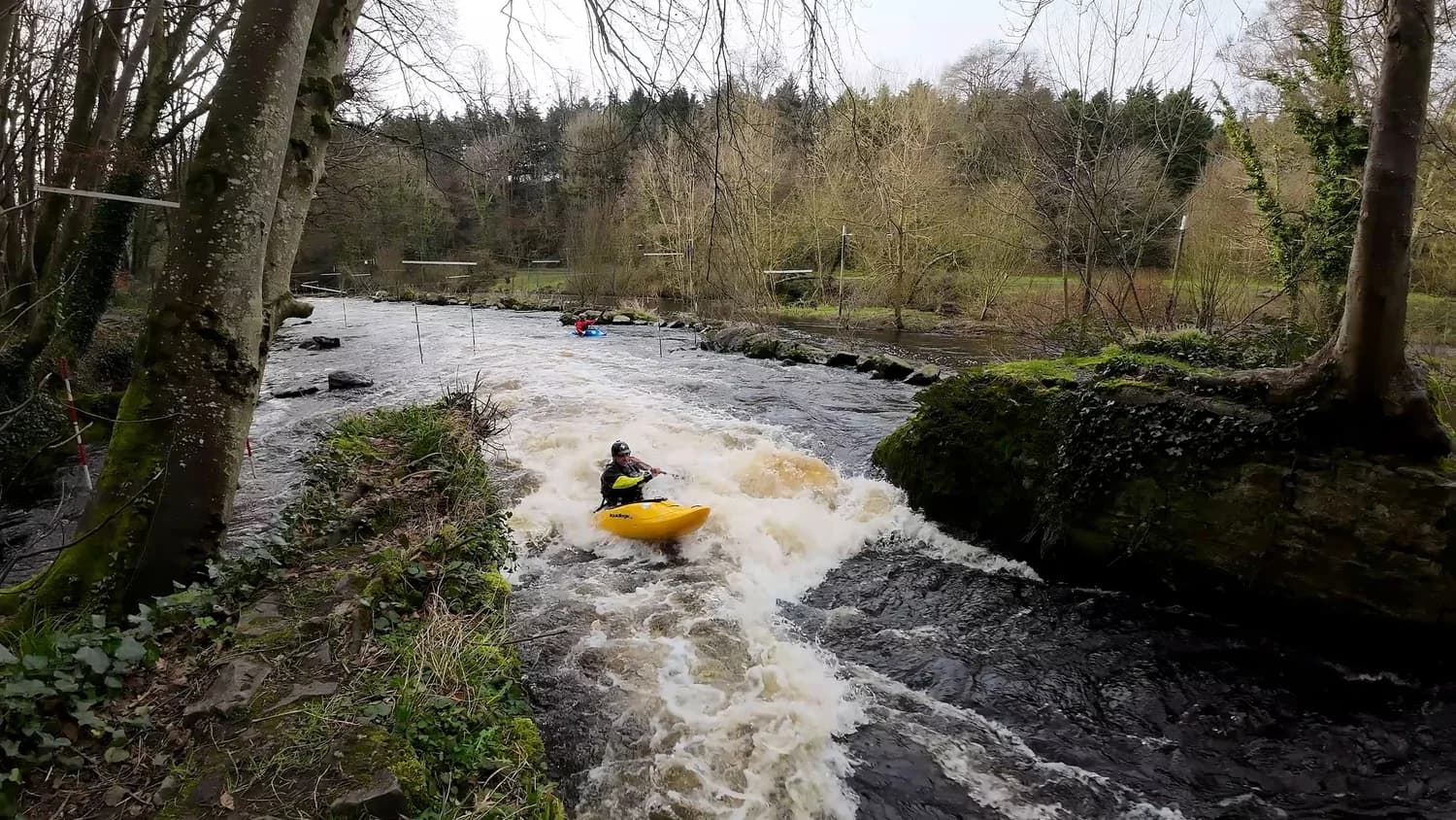 Kayaker on rapids